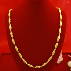Catene stelle intagliata da uomo intagliato cravatta giallo oro riempito per perle ovali ovali di perle a catena maschio collegamento hip hop gioielli
