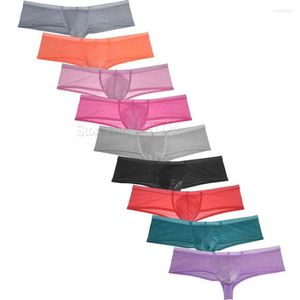 Cueca cueca masculina Brasileira brilhante Brasilina de biquíni organdy boxers atrevidos Mini -calcinha Bokserki