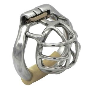 NXY Chastity Devices Ergonomisk rostfritt st￥l Stealth Lock Male Device Cock Cage Penis Ring Belt S091 220829