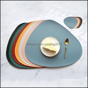 Mattor kuddar triangel imitation l￤der bord mattor kuddar vattent￤t oljes￤ker restaurang v￤rme insation cutlery placemat fast f￤rg hem dhjtb