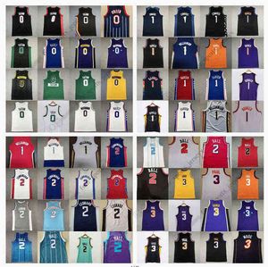 Retro Basketball Jerseys Lillard Green Tatum Westbrook Edwards Booker Harden Williamson Cunningham Leonard Ball Davis Paul Wade FO