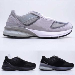 Ny M990 990 V5 Designer Skate Shoes Grey Triple Black Men Women Sports Low Sneakers 36-44287D