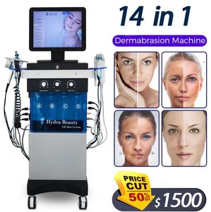 Upgrade 11 em 1 H2O DermoBrasion Máquina facial aqua Face limpa Microdermoabrasão Profissional Oxigênio Equipamento Facial Crystal Diamond Water descascando