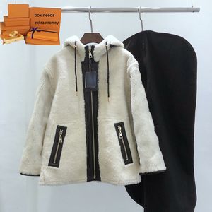 Womens Winter Fur Coats Fashion Wool Coat Stylish Thick Windproof Jackets Classic Letter Jackets Woman Warm Outerwear Clothing
