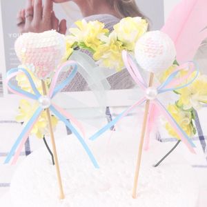 Festivo Supplies de aniversário Decoração do casamento de bebê de bebê 4cm lolly bola bolo bolo de topper cupcake