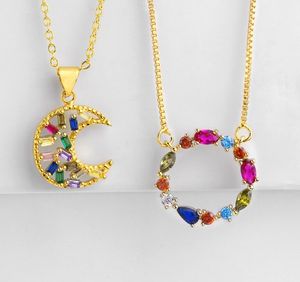 Collane di gioielli Pendants Moon Circle Chain Necklace