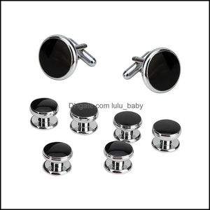 Cuff Links Cufflinks And Rivets Set For Tuxedo Shirts Business Wedding 2 6 Drop Delivery 2021 Jewelry Tie Clasps Dhseller2010 Dhecp