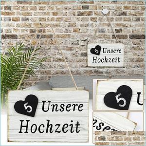 Party Decoration Party Decoration Unsere Hochzeit Wooden Chalkboard Sign Vintage Wedding Countdown Board Heart Blackboard Listing Gif Dhfy5