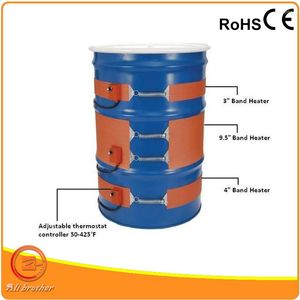 カスタマイズされた55ガロン200L 1740 x 250 mmシリコンドラムヒーターオイル暖房バンドと温度コントローラー