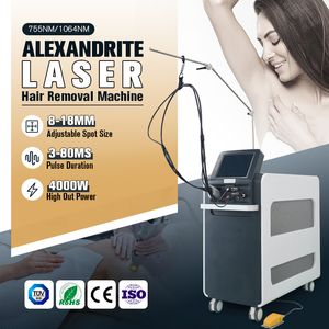 3500W 755 1064 Comprimento de onda Alexandrite nd YAG Equipamento de remoção de cabelo a laser Preço Pulso de pulso de pulso amplo Máquina de remoção de cabelos