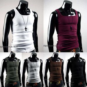 Whole- Selling Men Vest T-Shirt Summer Undershirt Mens Tshirt A-Shirt Wife Beater Ribbed Muscle Vest Top New Fashion