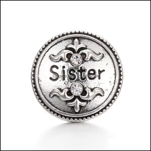 Other Family Mom Sister Snap Button Jewelry Component 18Mm Metal Snaps Buttons Fit Bracelet Bangle Noosa N0252 Drop Deli Dhseller2010 Dhwzi