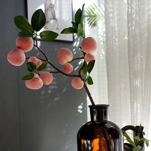 Party Dekoration Künstliche Pflanzen Bonsai Mandarine Pfirsich Obstbaum Topf Für Zuhause Hochzeit Zimmer Blume El Decor Gefälschte