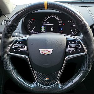 private custom suede leather Hand sewing steering wheel cover For Cadillac xt5 xt4 ATSL ct6 xt6 cT4 car interior