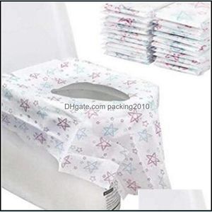 Toalety obejmują jednorazowe siedzenie toalety er nie tkaninowy papierowy gwiazda wydrukowana wodoodporna nocnik el toalety publiczne przenośne 12 5c dhys9
