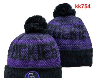 Colorado Beanie CR North American Baseball Team Side Patch Winter Wool Sport Knit Hat Skull Caps