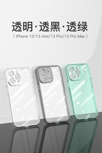 Casos de telefone de vidro totalmente transparentes para iPhone 14 14Pro 13 12 11 conchas de prevenção