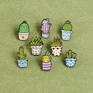 Pins Brooches Women Cactus Enamel Brooch Cute Cartoons Pin Badges For Clothes Bags Backpacks Lapel Pins Jewelry Accessor Carshop2006 Dh4Jg