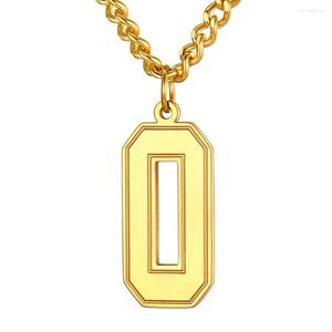 Pendant Necklaces U7 Men 0-9 Jersey Number Necklace-Adjustable Durable Chain Baseball/Basketball/Football Team Jewelry 316L Stainless