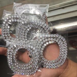 Kolye Kolye 60cm Hip Hop Bling Kübik Zirkonya Kıvılcım Düğün Hediye Erkekler Serin Tenis Uzun Zincir CZ Kolye