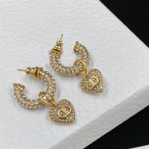 Designer Pearl Gold oorbellen voor dames Hoop Earring Luxury Designers Letter Pendant D Love Oorbellen voor geschenk met doos D2202243Z295S