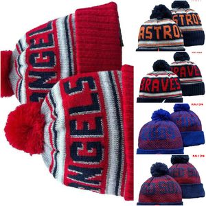 LOS ANGELES Beanie A North American Baseball Team Side Patch Winter Wool Sport Knit Hat Skull Caps A1