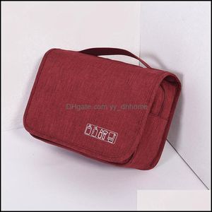 Bolsas de armazenamento Caixas de armazenamento de maquiagem de viagens de negócios Mulher Lavagem do tipo de parede pendurado Organizador de bolsa cosmética com estilo diferente 13 5gm J1 DHACX