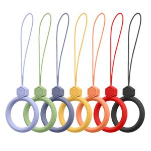 Soft Liquid Silicone Finger Ring Straps Rope Charms Anti-Lost Dust-Proof For Mobile Cell Phone Case Headphone Camera Keys U disk Keychain Hanging Fashion Holder