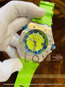 Lyxklockor för Mens Mechanical Watch Diver Funky Color Genève varumärkesdesigners armbandsur Ub9n LPYK