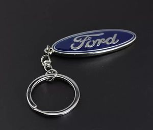 المعادن 3D مفتاح سلسلة حلقة شعار السيارة مفاتيح Keyring incloy llaveros chaveiro for Ford Fiesta EcoSport Focus