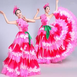 Stage Wear Opening Dance Petal Big Swing Skirt Spanish Bullfight Performance Dress Women'S Flamenco Chorus Dresses DL6125