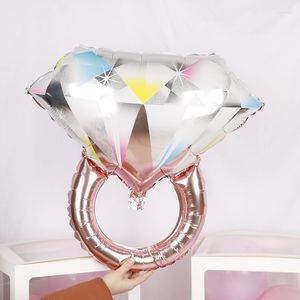 Parti Dekorasyonu Aşk Gelin ve Damat Düğün Sevgililer Günü Teklifi Gül Ruj Yüzük Şekli Alüminyum Balon