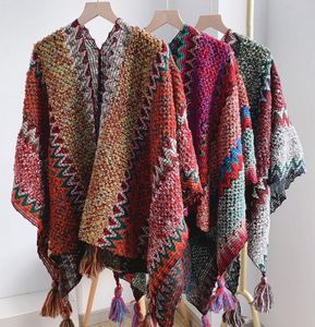 Women's Treenbed Shawl Wrap Poncho Vintage Pattern Cape Cardigan Sweater مفتوحة لفصل الشتاء في فصل الربيع بالإضافة إلى الحجم