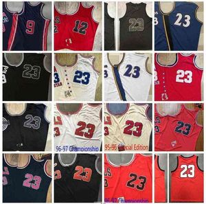 Zszyte koszulki do koszykówki retro Rodman 91 Dennis KUKOC 7 Toni Rose 1 Derrick Red White Black Wysoka jakość rozmiar Jersey S-XXLMNRF3