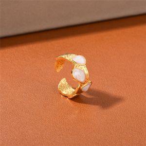 Neue Abstrakte Natürliche Shell Ring Öffnung Einstellbar Weibliche Persönlichkeit Einfache Mode Alle-Match-Schmuck Zubehör Geschenk