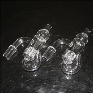 R￶kning Diamond Knot Loop Quartz Bangers med glas kolhydrater 10mm 14mm 18mm Man/Female Joint Quartz Banger Nails For Water Bongs Dab Rigs