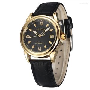 Wristwatches Jojozsewor Men's Stainless Steel Sloy Business Automatic Automatic Watch