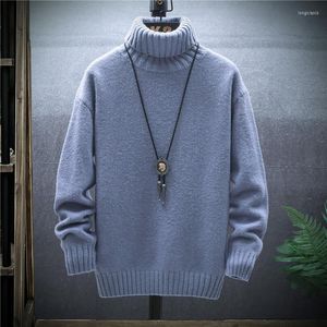 Maglioni da uomo 2022 Maglione sottile da uomo invernale spesso Maglione a collo alto tinta unita Pullover da uomo casual coreano a maniche lunghe da uomo