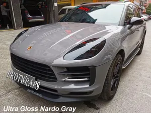 Premium Ultra Gloss Nardo Grey Vinyl Wrap Sticker Whole Shiny Car Wrapping Covering Film With Air Release Initial Low Tack Glue Self Adhesive Foil 1.52x20m 5X65ft