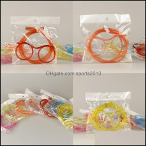 İçme Samanları DIY Çocuk Gözlükleri STS PVC Yuvarlak Çerçeve Emme Tüpleri OPP Paketleme Tubaris Farklı Renklerle İyi Satıyor 0 9ys J1 D DH1SH