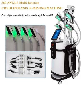 Factory price 5 Handles 360 Cryo slimming fat freeze Machine rf laser cavitation weight loss beauty Equipment Double Chin Handle CRYOSKINYS Cryotherapy Device