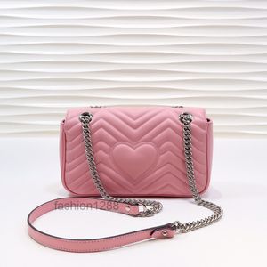 Luxurys Designer-Taschen Top-Qualität im neuen Stil Marmont Damenhandtaschen Silberkette Umhängetaschen Umhängetasche Soho Bag Disco Messenger Bag