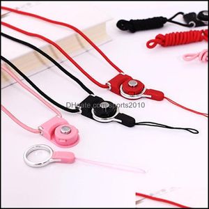 Party Favor Detachable Cell Phone Strap Neck Party Favor Braided Nylon Hang Rope For Mobile Badge Camera Mp3 Usb Id Cards Mixed Color Dh8Rv