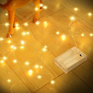 12m 120led String Lights Pil Çalışan Sıcak Beyaz Peri Işıkları IP65 Su geçirmez Tel Fiş Dış/Kapalı Işık Yatak Odası Noel Partisi Düğün Bahçesi