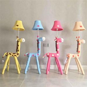 Floor Lamps Cartoon Giraffe Kid's Room Cute Fabric Baby Lamp Children Bedroom Light