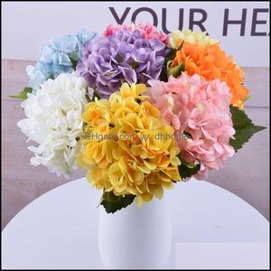 Ghirlande Di Fiori Decorativi 47 Cm Testa Di Ortensia Artificiale Seta Finta Singolo Vero Tocco Ortensie 8 Colori Per Centrotavola Matrimonio P Dh61G