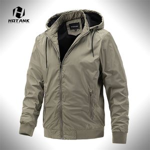 Herrenjacken Männer winddichte Kapuzenmäntel Outdoor Bomber Outwears Windjacke Herren Frühling Herbst Freizeitjacke Modekleidung 220907