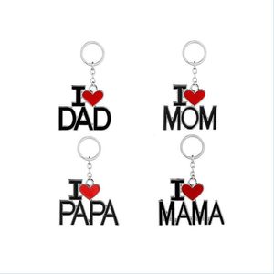 Chaves do dia do dia das m￣es M￣e, eu amo a m￣e Keyring Holder Jewelry Birthday Gift for Fen Filho Son P176F Carshop2006 Dhdyq