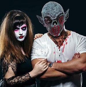 Mucize Korkunç Cadılar Bayramı Uzaylı Zombi Maskesi Cehennem Şeytan Maskeleri Süper Terrorfestival Masquerade Cosplay Dans Partisi Biyokimyasal Kapaklar Maske Prop