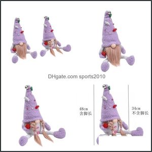 Party Favor Halloween Accessories Ghost Festival Party Supplies Decorate Prop Cloth Purple Rudolph Faceless Bearded Doll Display Wind Dhezq